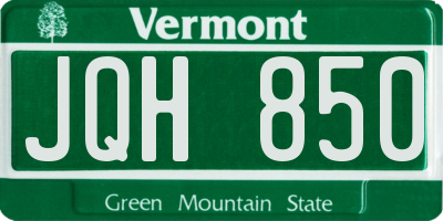 VT license plate JQH850