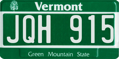 VT license plate JQH915