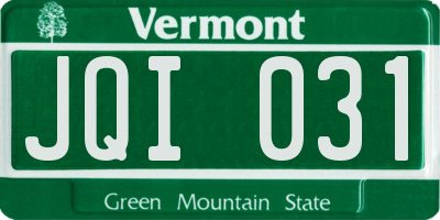 VT license plate JQI031