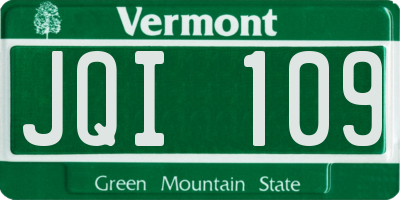 VT license plate JQI109