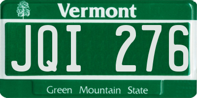 VT license plate JQI276