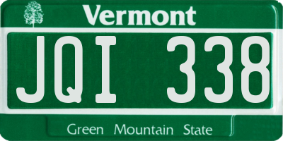 VT license plate JQI338