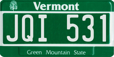 VT license plate JQI531