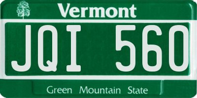 VT license plate JQI560
