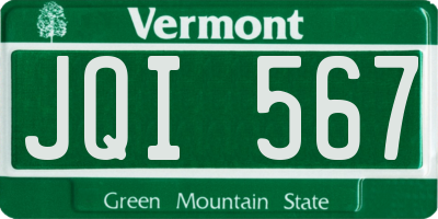 VT license plate JQI567