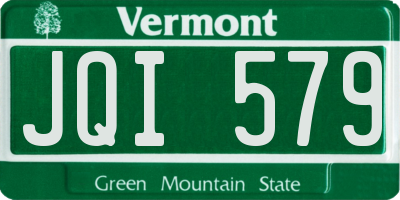 VT license plate JQI579