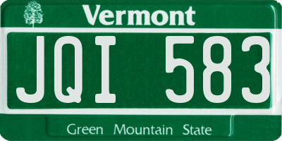 VT license plate JQI583