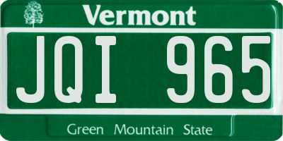 VT license plate JQI965