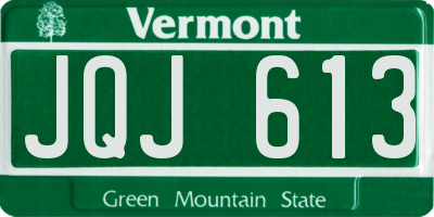 VT license plate JQJ613