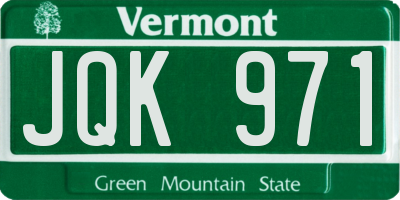 VT license plate JQK971