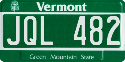 VT license plate JQL482