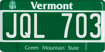 VT license plate JQL703