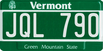 VT license plate JQL790