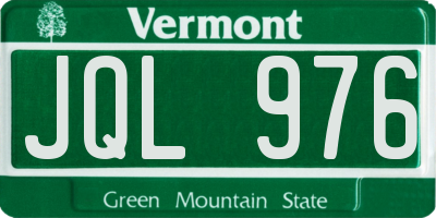 VT license plate JQL976