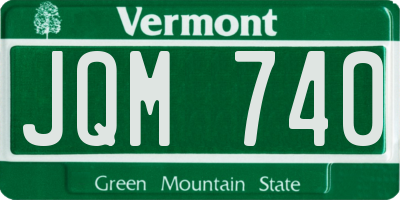 VT license plate JQM740