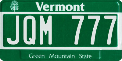 VT license plate JQM777