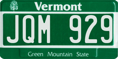 VT license plate JQM929