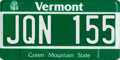 VT license plate JQN155