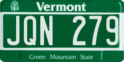 VT license plate JQN279