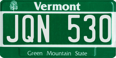 VT license plate JQN530
