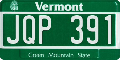 VT license plate JQP391