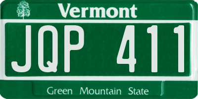 VT license plate JQP411