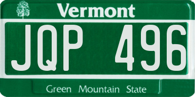 VT license plate JQP496