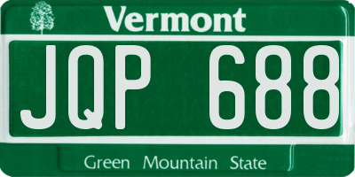 VT license plate JQP688