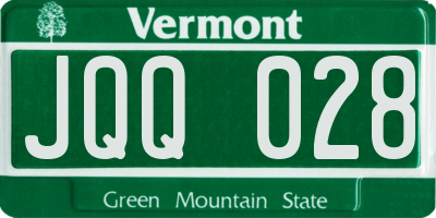 VT license plate JQQ028