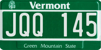 VT license plate JQQ145