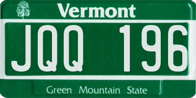 VT license plate JQQ196