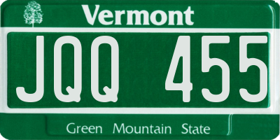 VT license plate JQQ455