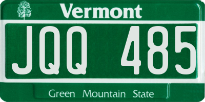 VT license plate JQQ485