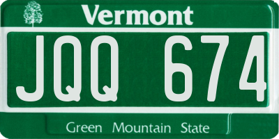 VT license plate JQQ674