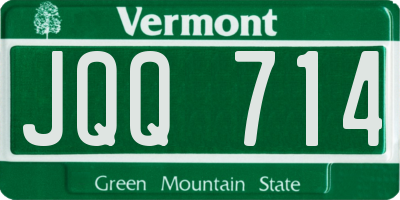 VT license plate JQQ714