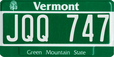 VT license plate JQQ747