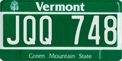 VT license plate JQQ748