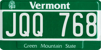 VT license plate JQQ768