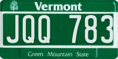 VT license plate JQQ783