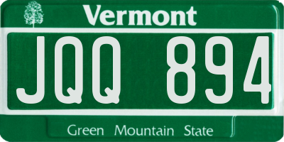 VT license plate JQQ894