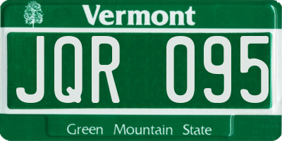 VT license plate JQR095