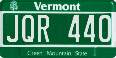 VT license plate JQR440