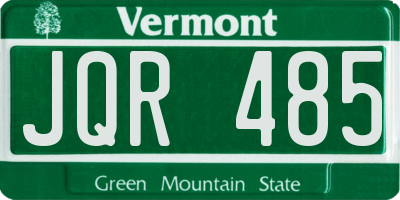 VT license plate JQR485
