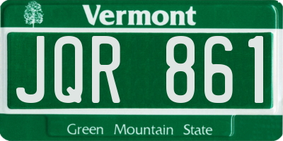 VT license plate JQR861