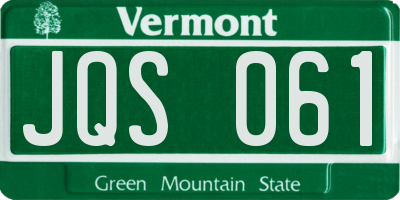 VT license plate JQS061