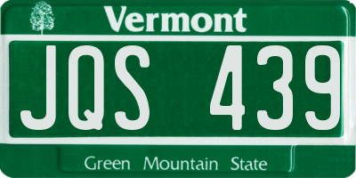 VT license plate JQS439