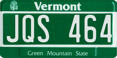 VT license plate JQS464