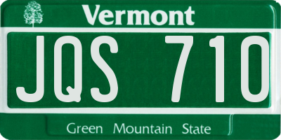 VT license plate JQS710