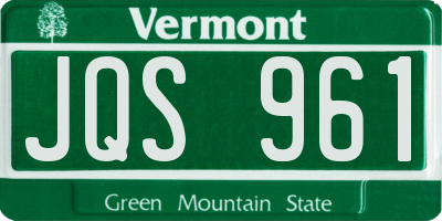 VT license plate JQS961