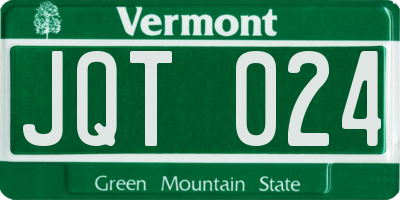 VT license plate JQT024